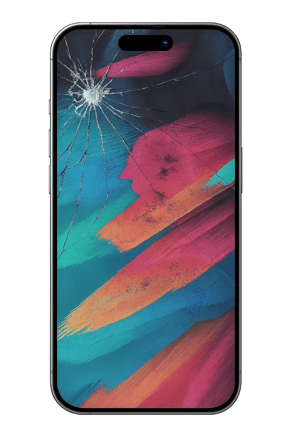 iPhone mit gebrochen Display Reparatur Beispiel in Ihrer PhoneKlinik München